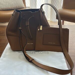 Michael Kors Tan Leather Shoulder Bag